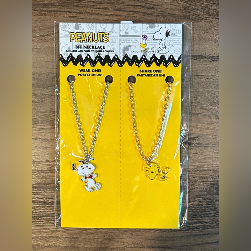 Peanuts BFF Necklace-Wear One/Give One-7”+1” Chain-Rhodium NEW💛🤍 - Picture 4 of 4